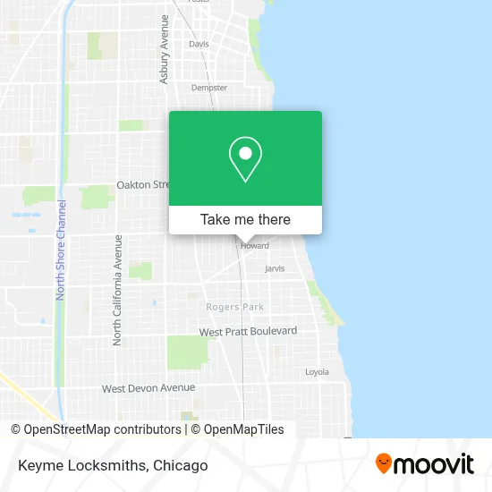 Keyme Locksmiths map