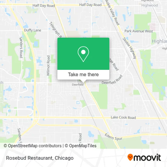 Rosebud Restaurant map