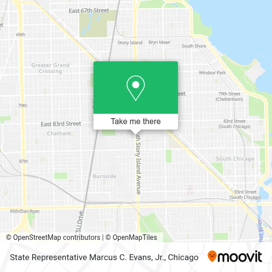 State Representative Marcus C. Evans, Jr. map