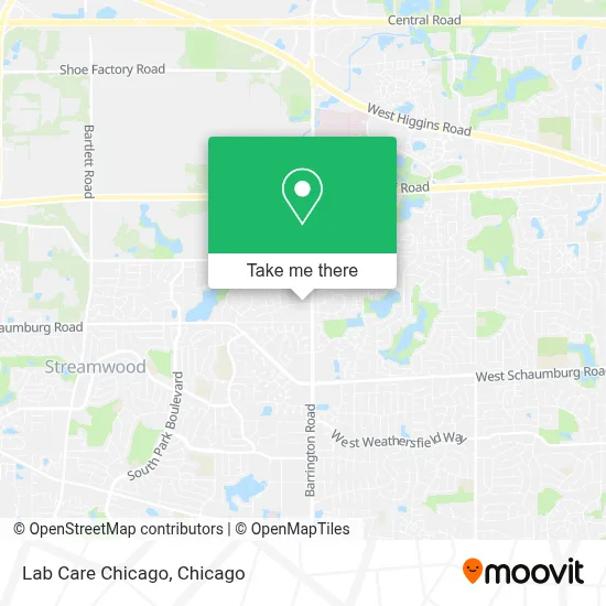 Lab Care Chicago map
