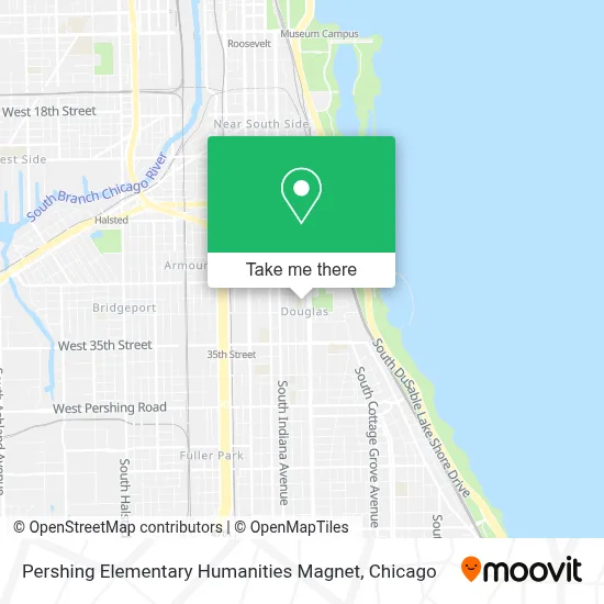 Pershing Elementary Humanities Magnet map