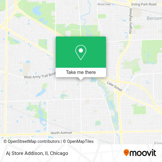 Aj Store Addison, Il map