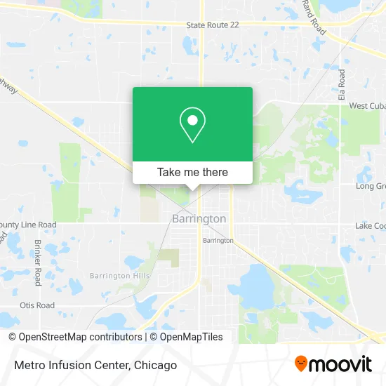 Metro Infusion Center map