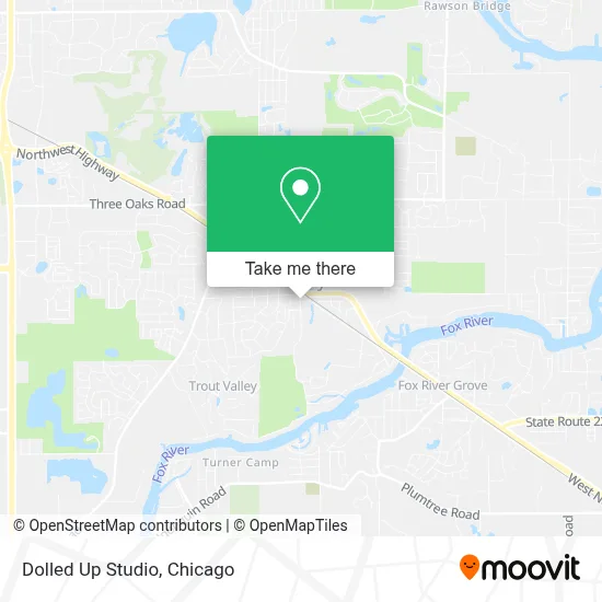 Dolled Up Studio map