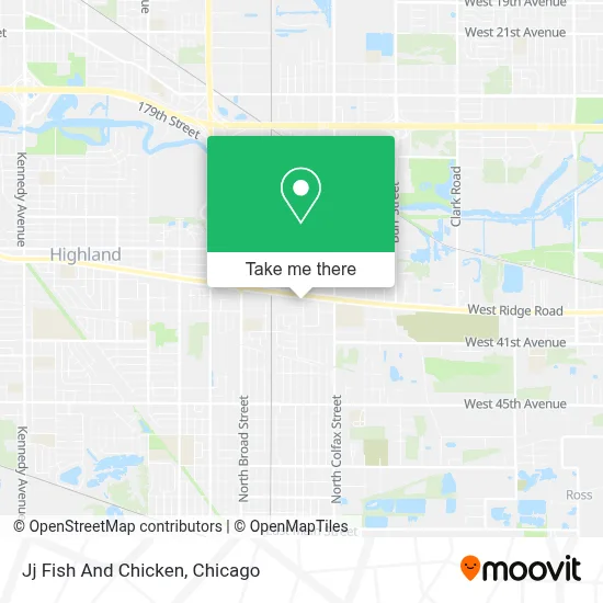 Jj Fish And Chicken map
