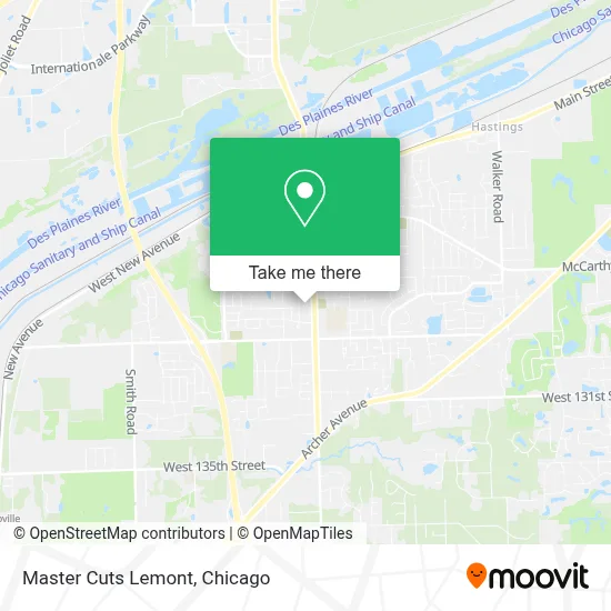 Master Cuts Lemont map
