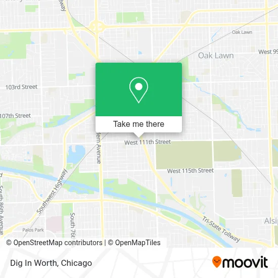 Dig In Worth map
