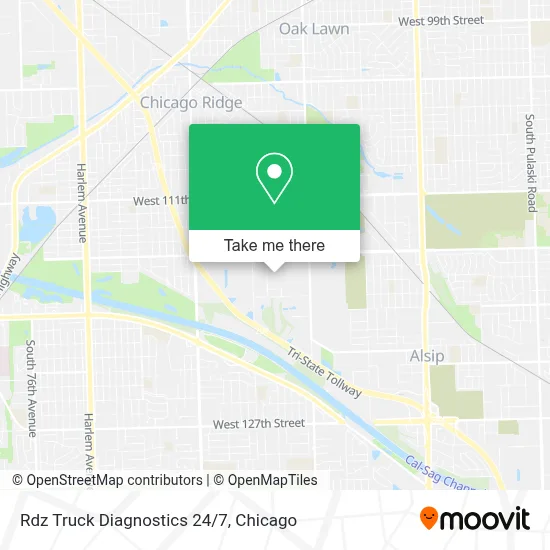 Rdz Truck Diagnostics 24/7 map