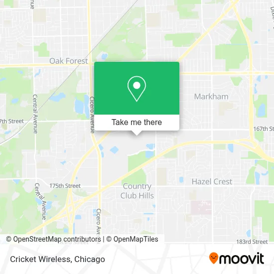 Cricket Wireless map