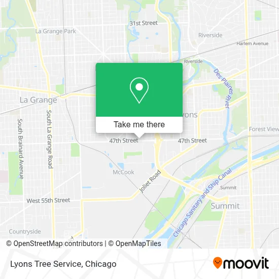 Lyons Tree Service map