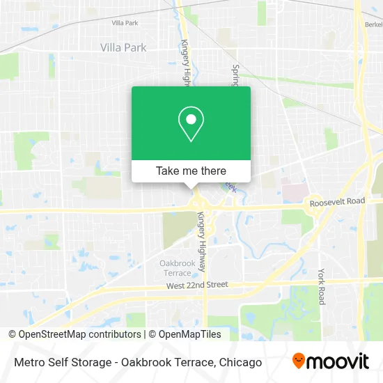 Metro Self Storage - Oakbrook Terrace map