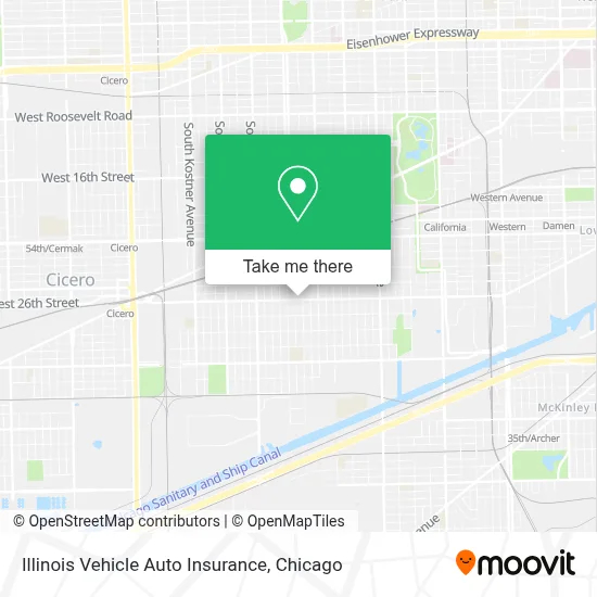 Illinois Vehicle Auto Insurance map