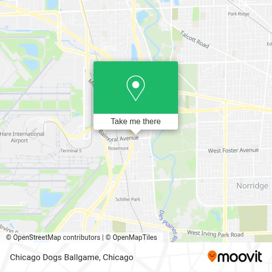 Chicago Dogs Ballgame map