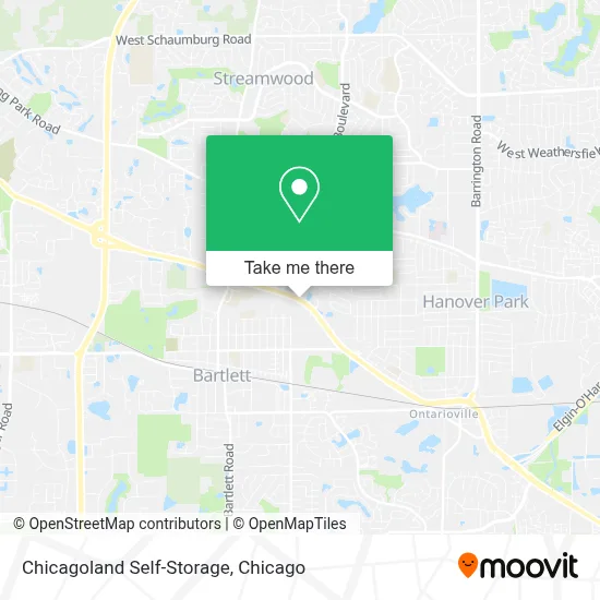 Chicagoland Self-Storage map
