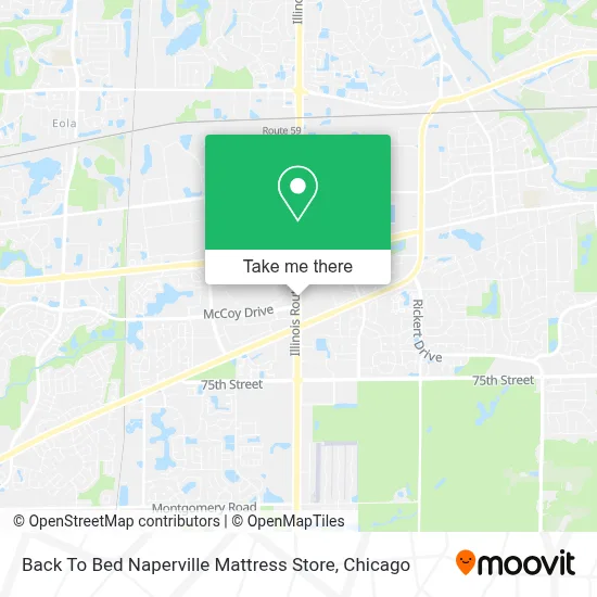 Back To Bed Naperville Mattress Store map