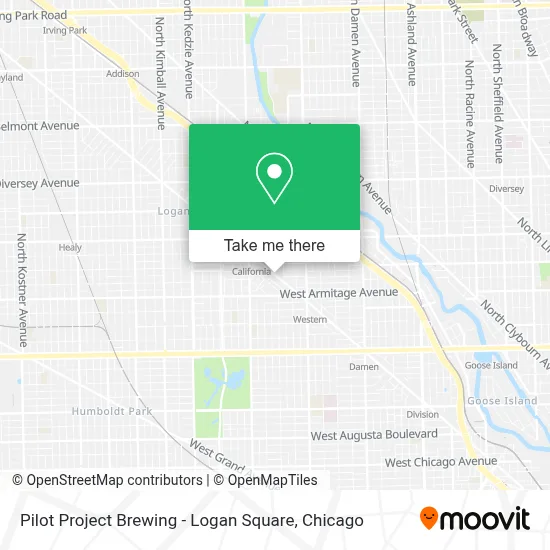 Pilot Project Brewing - Logan Square map