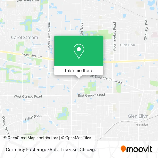 Currency Exchange/Auto License map