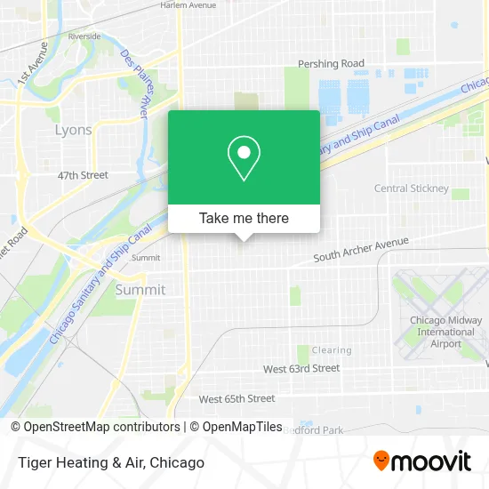 Tiger Heating & Air map
