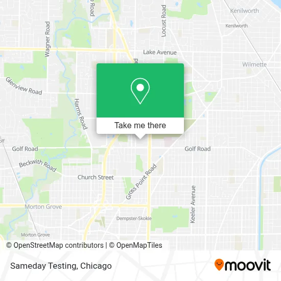 Sameday Testing map