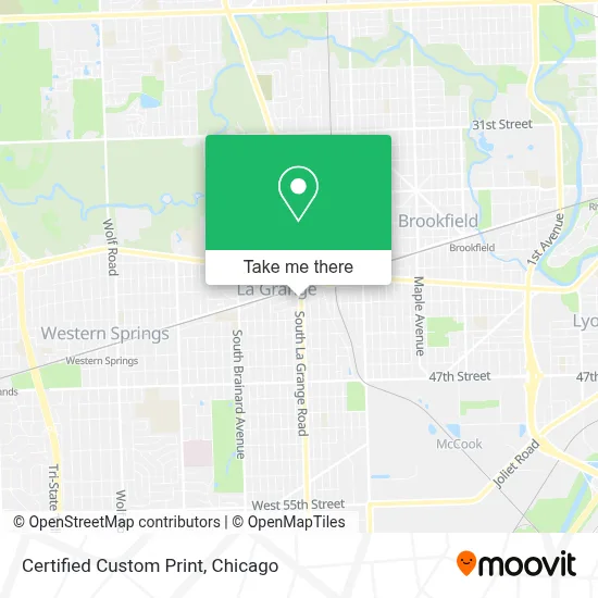Certified Custom Print map