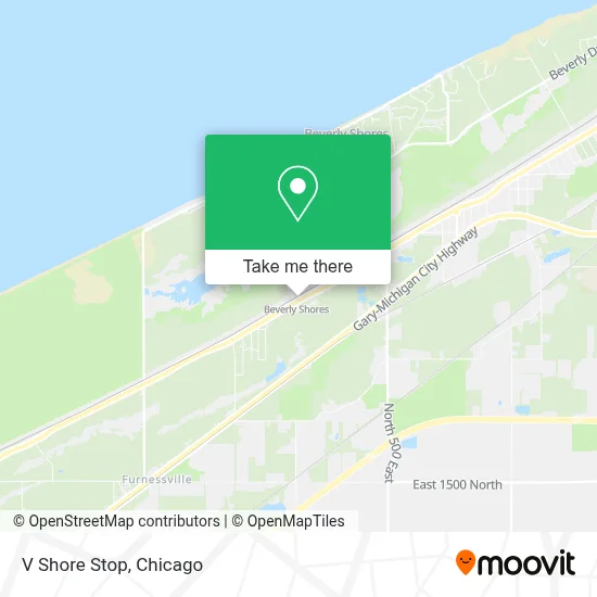 V Shore Stop map