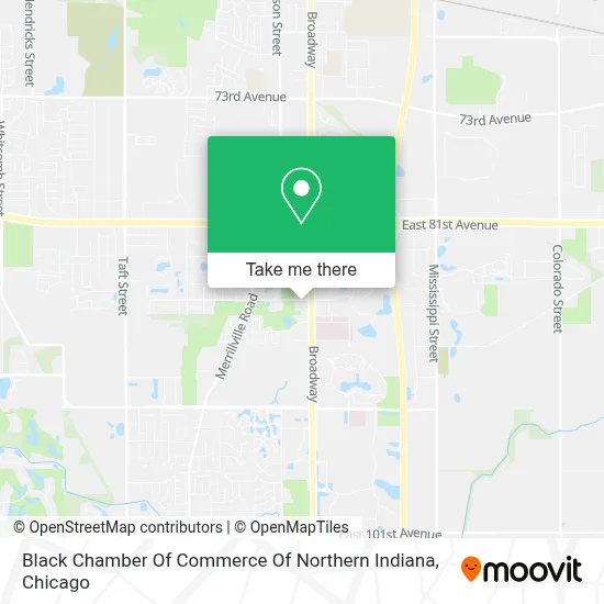 Black Chamber Of Commerce Of Northern Indiana map