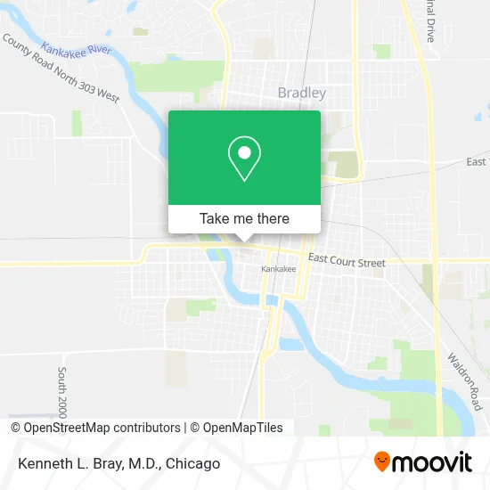 Kenneth L. Bray, M.D. map