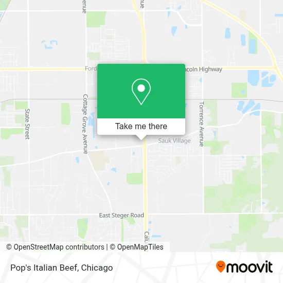 Pop's Italian Beef map