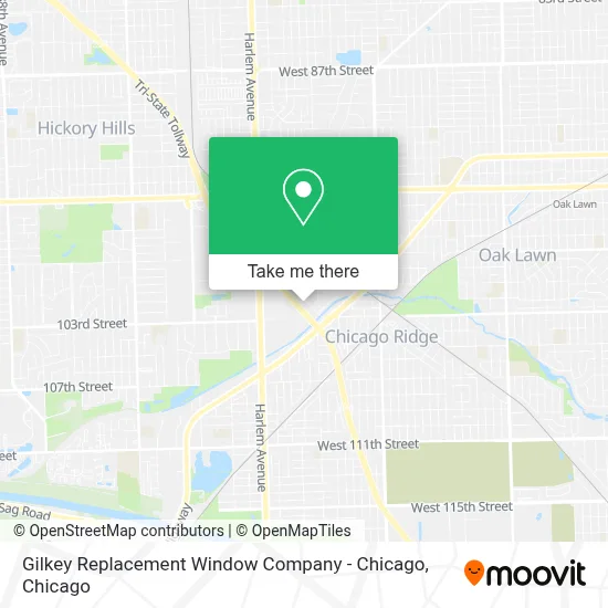Gilkey Replacement Window Company - Chicago map