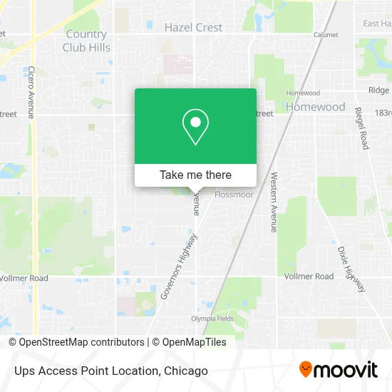 Ups Access Point Location map