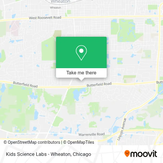 Kids Science Labs - Wheaton map