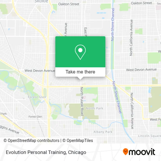 Evolution Personal Training map