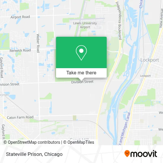 Stateville Prison map