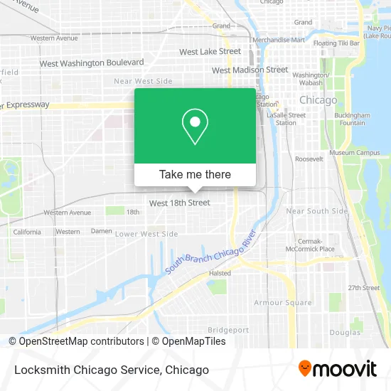 Locksmith Chicago Service map