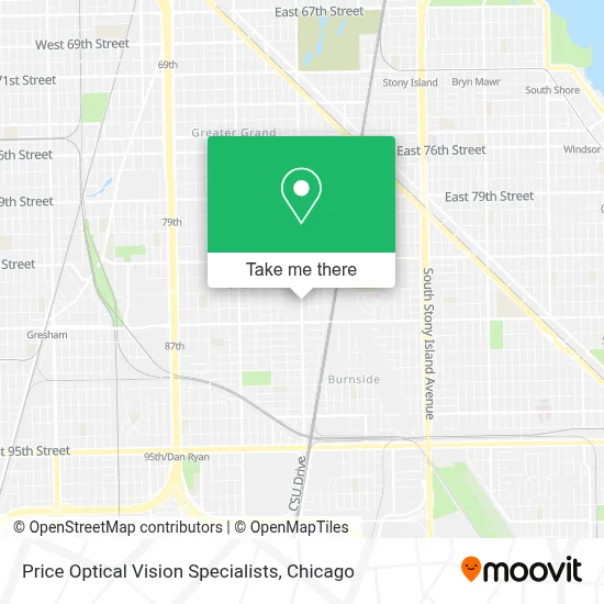 Price Optical Vision Specialists map