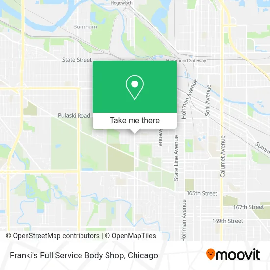 Franki's Full Service Body Shop map