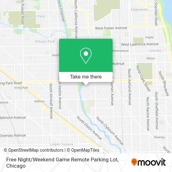 Free Night / Weekend Game Remote Parking Lot map