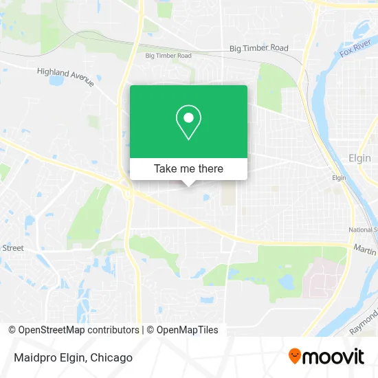 Maidpro Elgin map