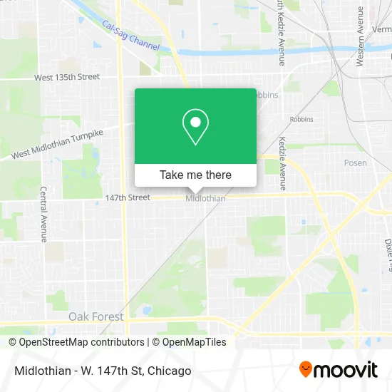 Midlothian - W. 147th St map