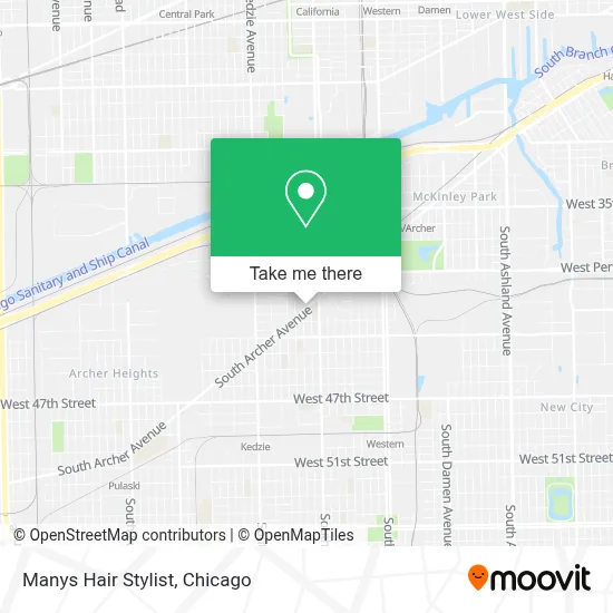 Manys Hair Stylist map