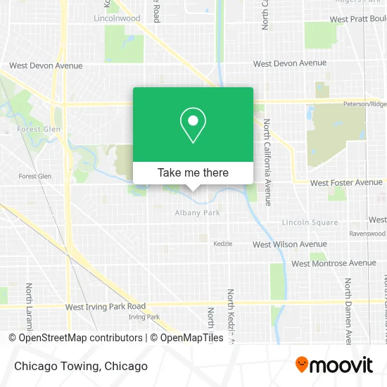 Chicago Towing map