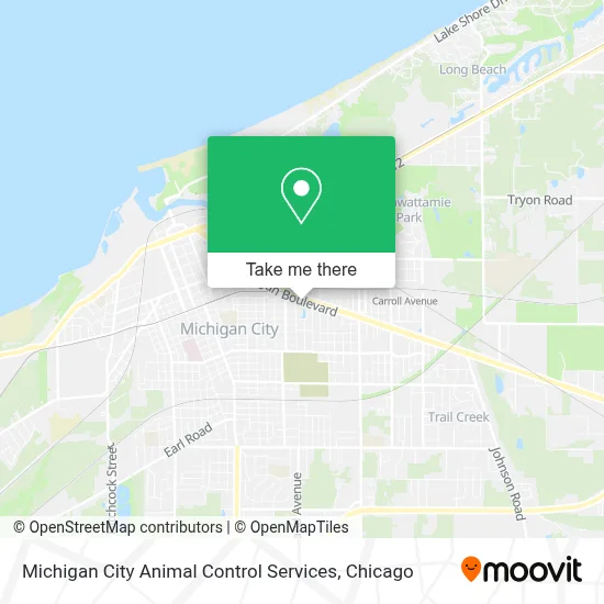 Michigan City Animal Control Services map