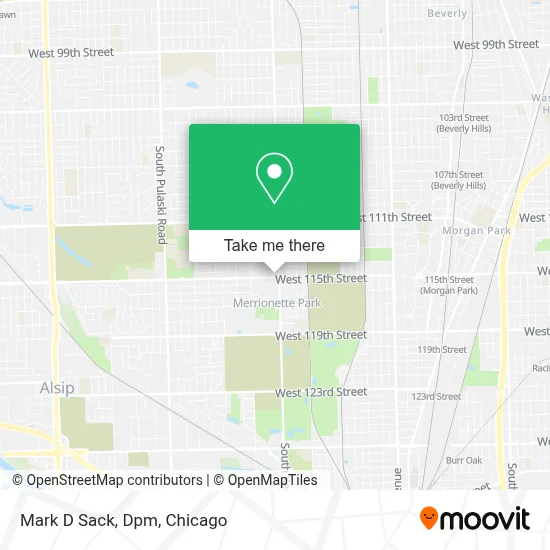 Mark D Sack, Dpm map