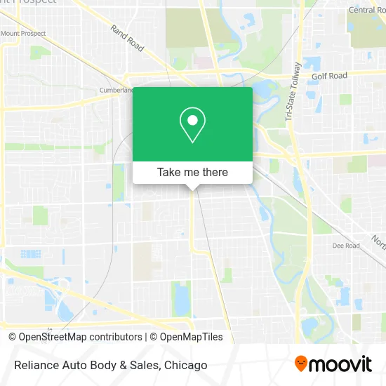 Reliance Auto Body & Sales map