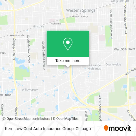 Kern Low-Cost Auto Insurance Group map