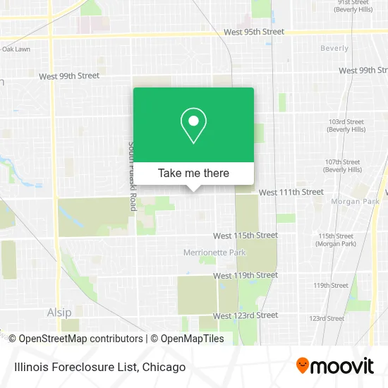 Illinois Foreclosure List map