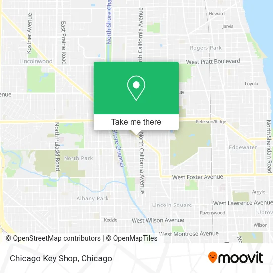 Chicago Key Shop map