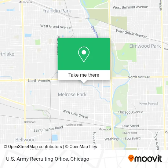 U.S. Army Recruiting Office map