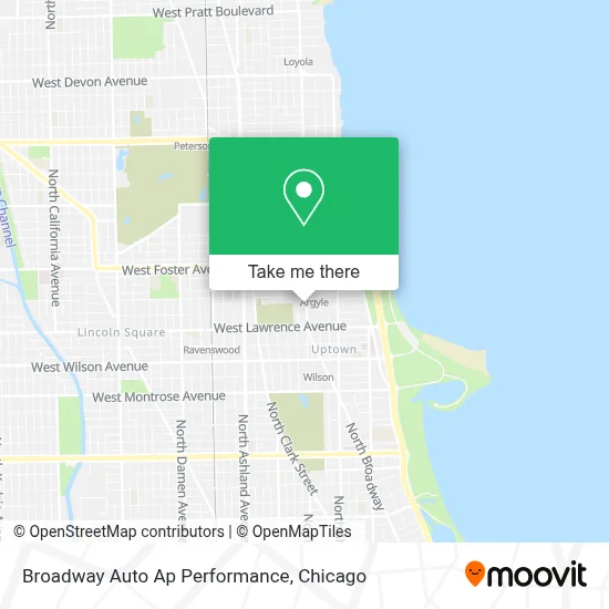 Broadway Auto Ap Performance map