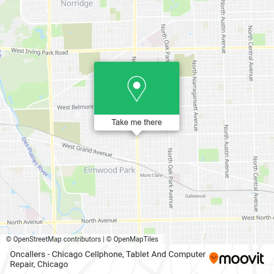 Oncallers - Chicago Cellphone, Tablet And Computer Repair map